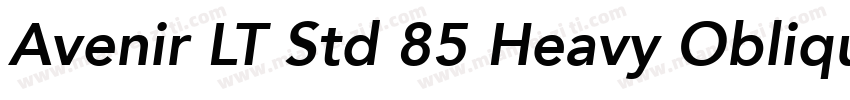 Avenir LT Std 85 Heavy Oblique字体转换